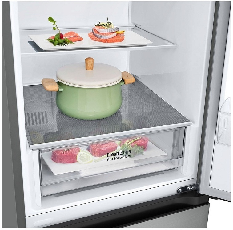 LG Ψυγειοκαταψύκτης 387lt Total NoFrost Ασημί GBV22L0EPY - Image 7