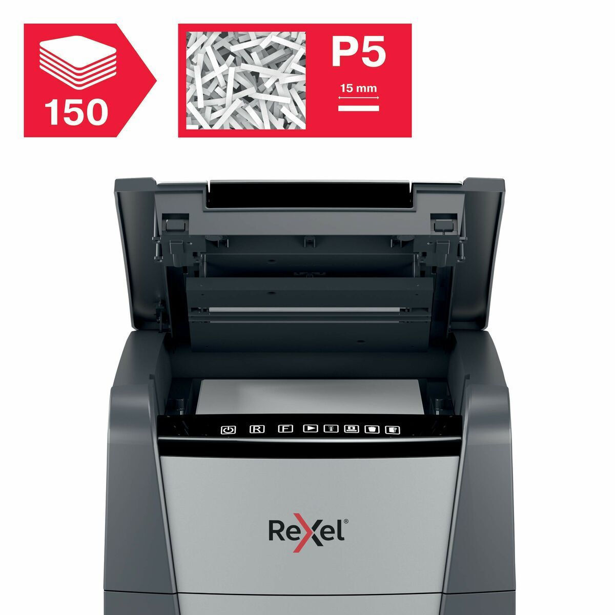 Rexel Καταστροφέας Εγγράφων Autofeed+ Micro Cut 150 Φύλλων με Κάδο 44lt - Image 6