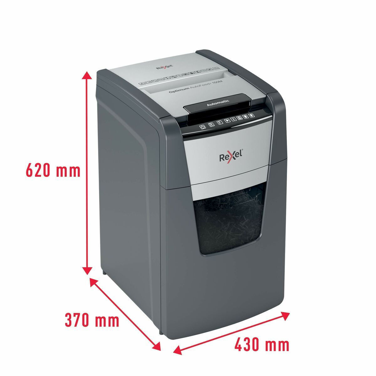 Rexel Καταστροφέας Εγγράφων Autofeed+ Micro Cut 150 Φύλλων με Κάδο 44lt - Image 4