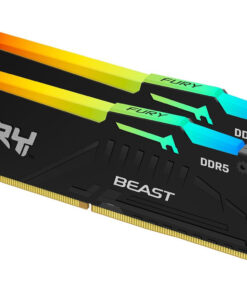 Kingston Fury Beast RGB DDR5 16GB RAM με 2x8GB Modules και Ταχύτητα 6000 για Desktop KF560C36BBEAK2-16