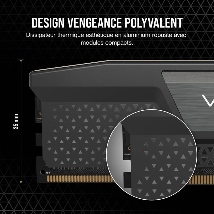 Corsair Vengeance DDR5 32GB RAM με 2x16GB Modules και Ταχύτητα 4800 για Desktop CMK32GX5M2A4800C40 - Image 4
