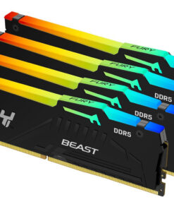 Kingston Fury Beast RGB DDR5 128GB RAM με 4x32GB Modules και Ταχύτητα 5600 για Desktop KF556C40BBAK4-128