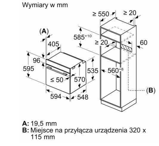 Bosch Άνω Πάγκου Black HQA334EB3 - Image 6