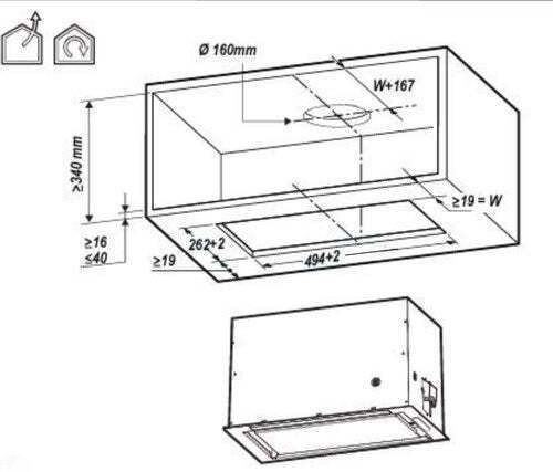 Elica Lane BL MAT/A/72 Μηχανισμός Απορρόφησης 72cm Μαύρος - Image 5