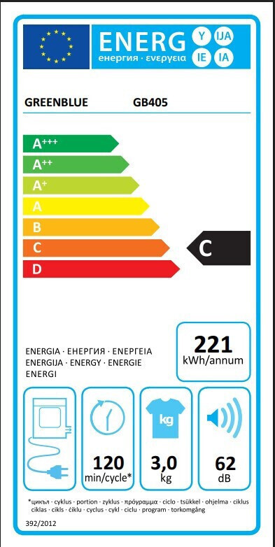 Green Blue 3kg με Αντλία Θερμότητας GB405 - Image 4