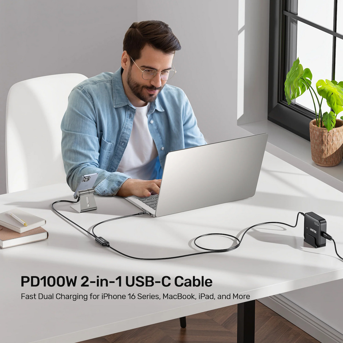 USB 2.0 Cable USB-C male - USB-C 100W 3m - Image 4