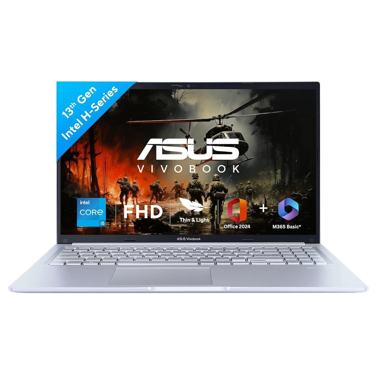 Asus Vivobook X1502VA-BQ690 15.6" FHD (i5-13420H/16GB/512GB SSD/No OS) Cool Silver (International English Keyboard) - Image 2
