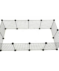 C&C C&C Modular Dog Kennel 145x75x37εκ. Πάρκο Σκύλου από Μέταλλο σε Μαύρο Χρώμα 145 x 75 x 37εκ.