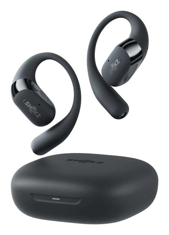 Shokz OpenFit 2 Open Ear Bluetooth Handsfree Ακουστικά με Αντοχή στον Ιδρώτα και Θήκη Φόρτισης Μαύρα