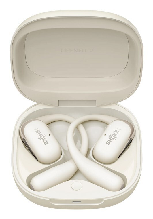 Shokz OpenFit 2 Open Ear Bluetooth Handsfree Ακουστικά με Αντοχή στον Ιδρώτα και Θήκη Φόρτισης Μπεζ - Image 2