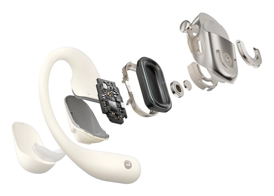 Shokz OpenFit 2 Open Ear Bluetooth Handsfree Ακουστικά με Αντοχή στον Ιδρώτα και Θήκη Φόρτισης Μπεζ - Image 4