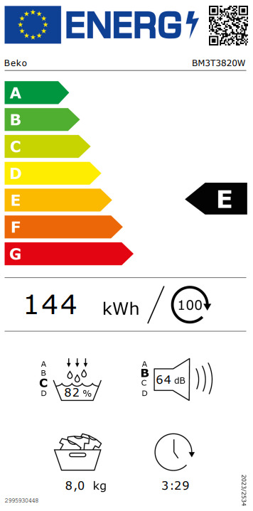 Beko 8kg A++ με Αντλία Θερμότητας BM3T3820W - Image 3