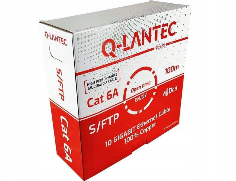 A-LAN S/FTP Cat.6a Καλώδιο Δικτύου Ethernet 100m Γκρι 1τμχ