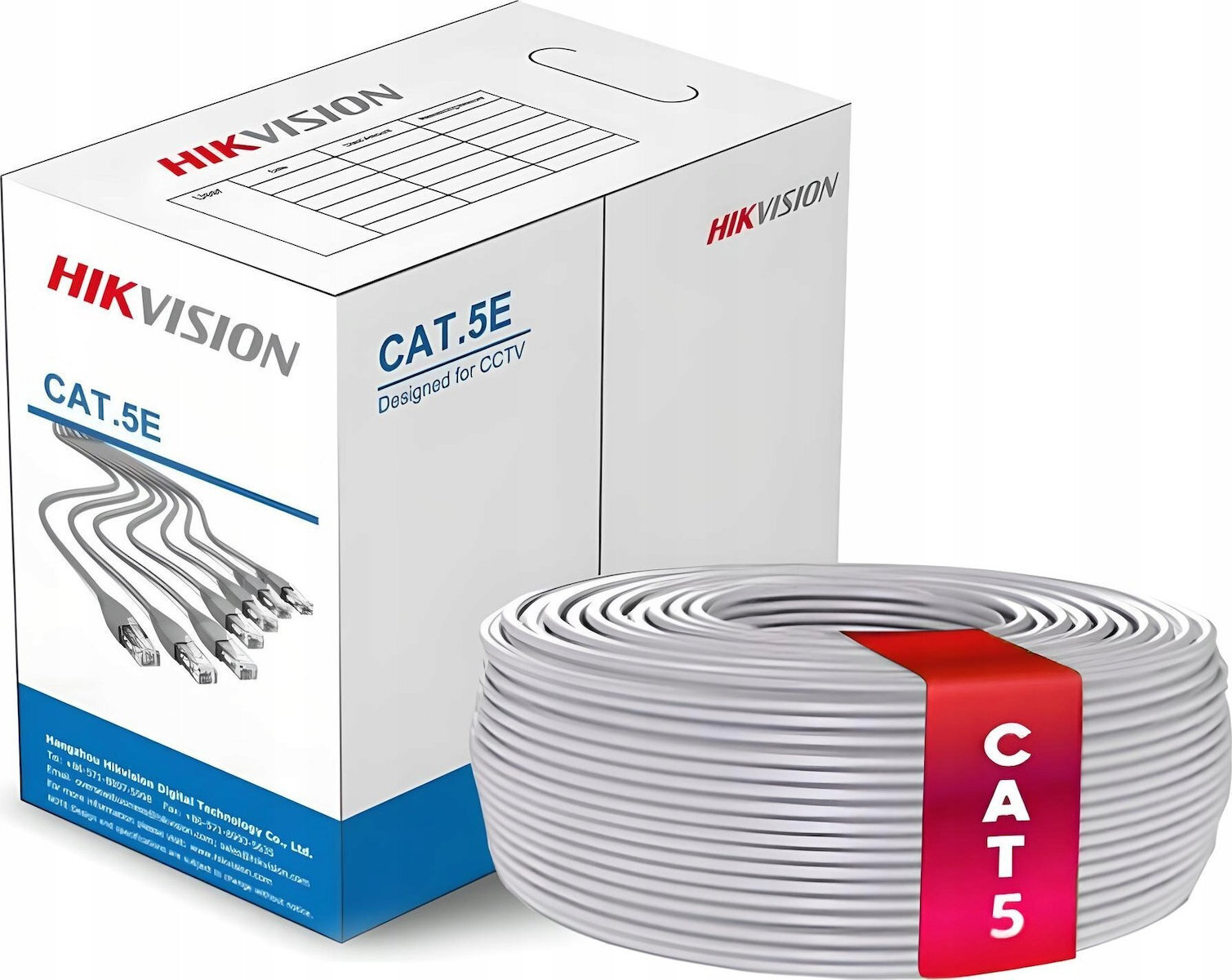 Hikvision U/UTP Cat.5e Καλώδιο Δικτύου Ethernet χωρίς ακροδέκτες 305m Γκρι 1τμχ - Image 2