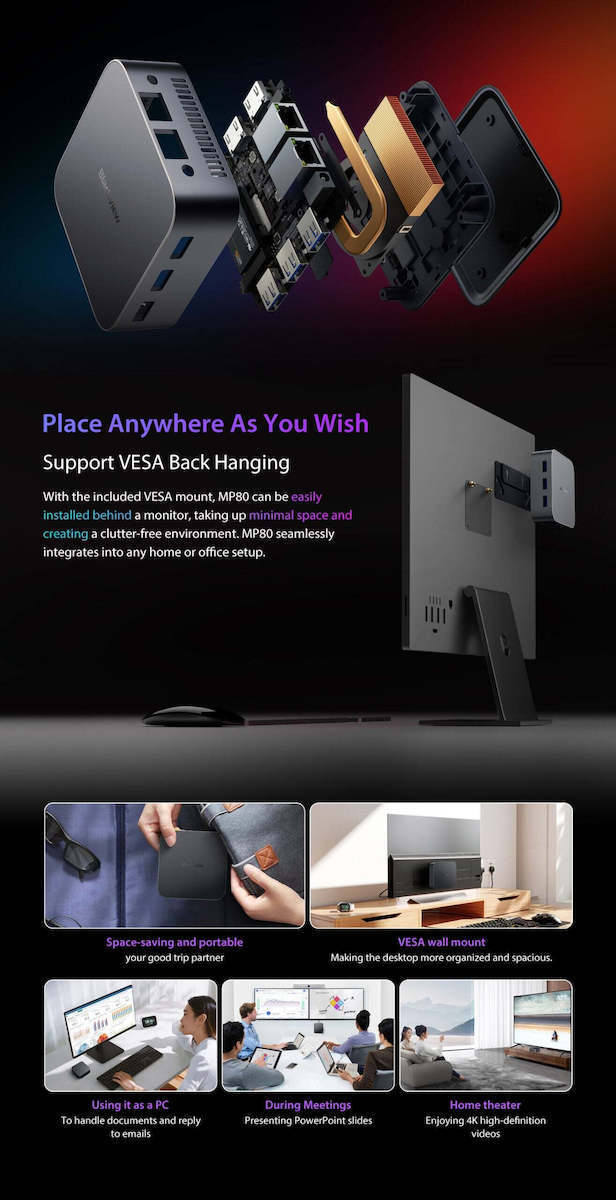 BlackView MP80 Mini PC (N-Series N97/16GB DDR4/1TB SSD/W11 Pro) - Image 9
