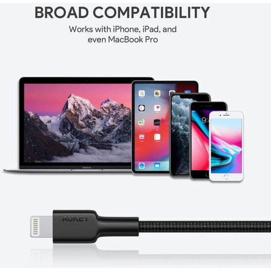 Aukey CB-CL02 USB-C to Lightning 2m (KBAAUKUSB0062) - Image 8