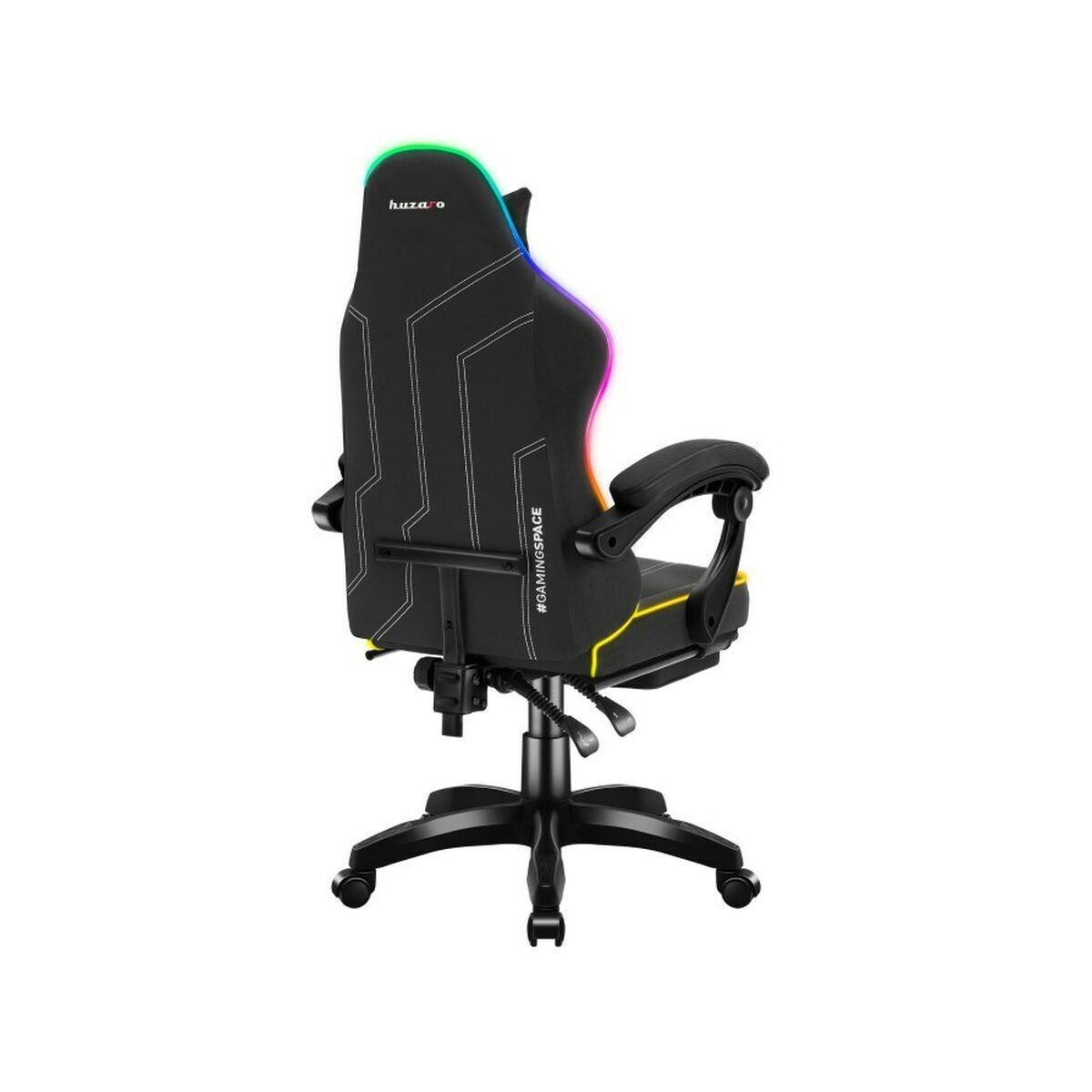 Huzaro HZ-FORCE 3.7 Καρέκλα Gaming Δερματίνης με RGB Φωτισμό Μαύρη - Image 4