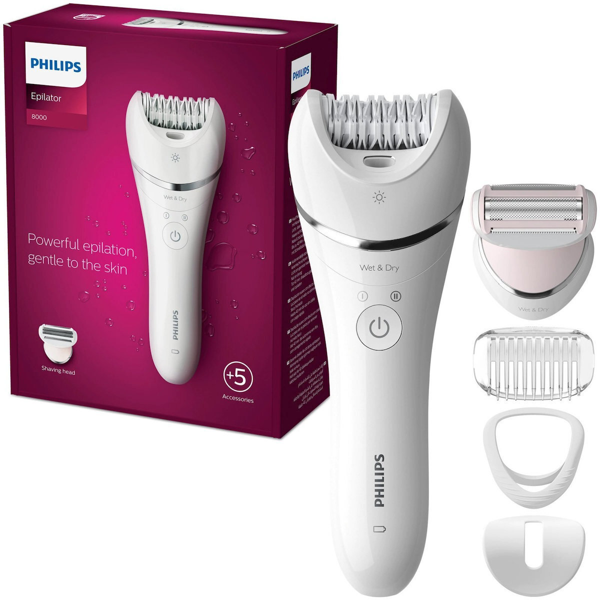 Philips Epilator Series 8000 Σετ Αποτρίχωσης Epilator για το Σώμα BRE710/00 - Image 7