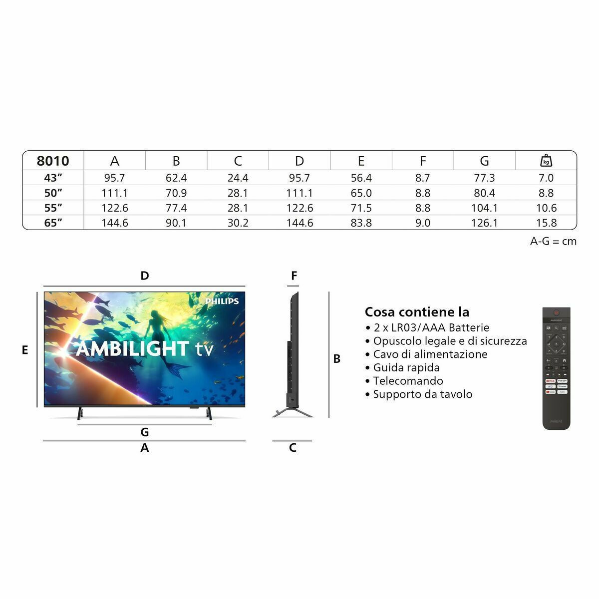 Philips Smart Τηλεόραση 43" 4K UHD LED Ambilight PUS8010 HDR (2025) 43PUS8010/12 - Image 6