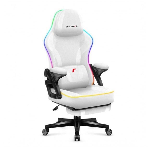 Huzaro Force 4.6 Καρέκλα Gaming με RGB Φωτισμό Λευκή - Image 2
