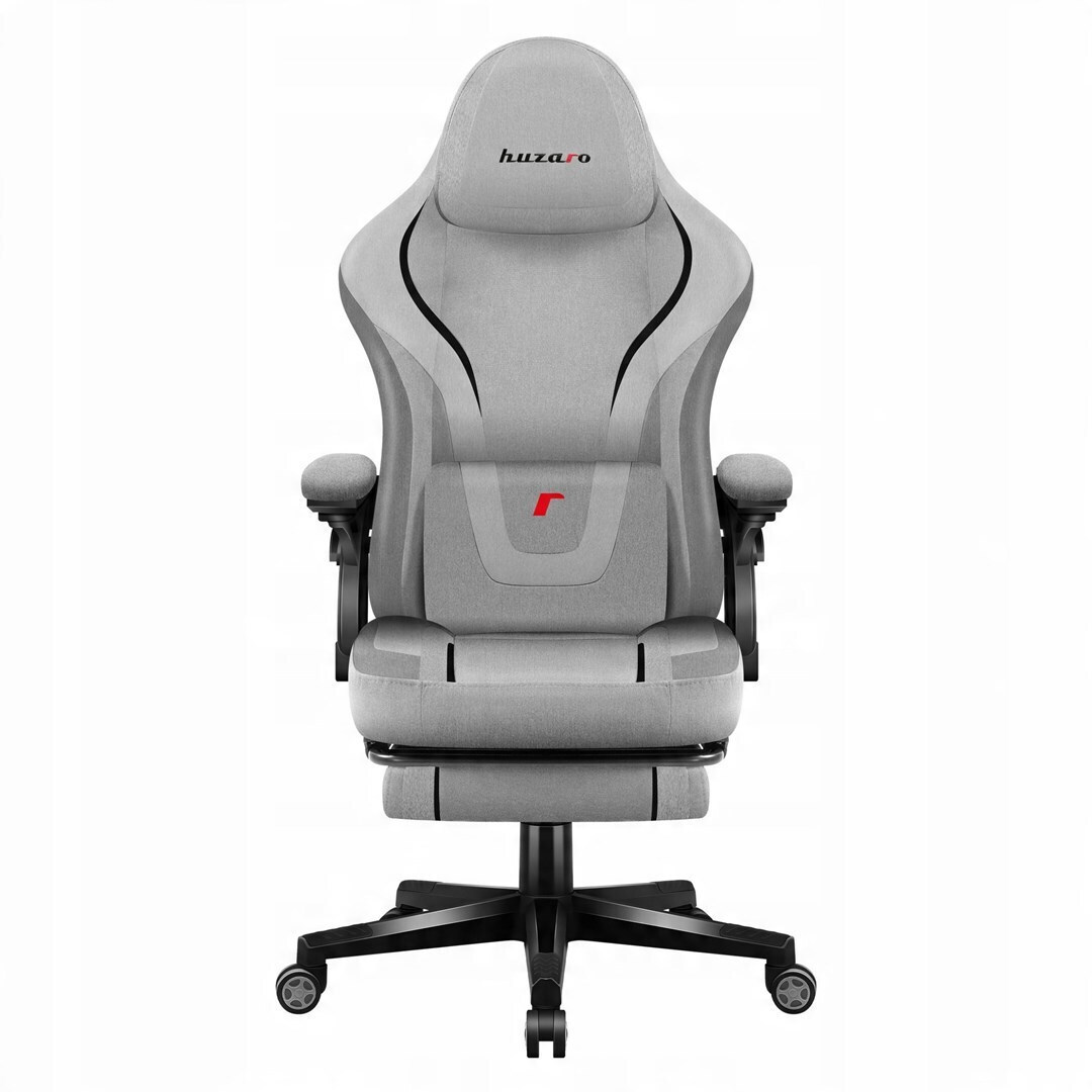 Huzaro Force 4.6 Υφασμάτινη Καρέκλα Gaming με Υποπόδιο Γκρι