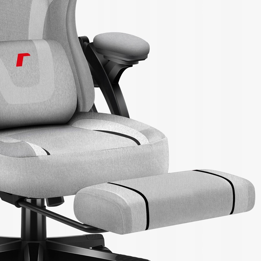 Huzaro Force 4.6 Υφασμάτινη Καρέκλα Gaming με Υποπόδιο Γκρι - Image 4