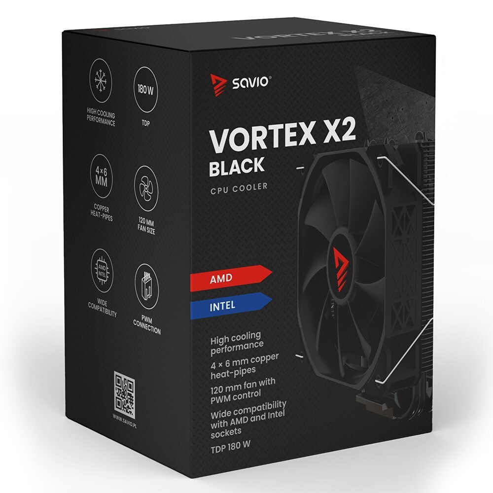 Savio VORTEX X2 Ψύκτρα Επεξεργαστή για Socket AM4/AM5/1200/115x/1700 - Image 7