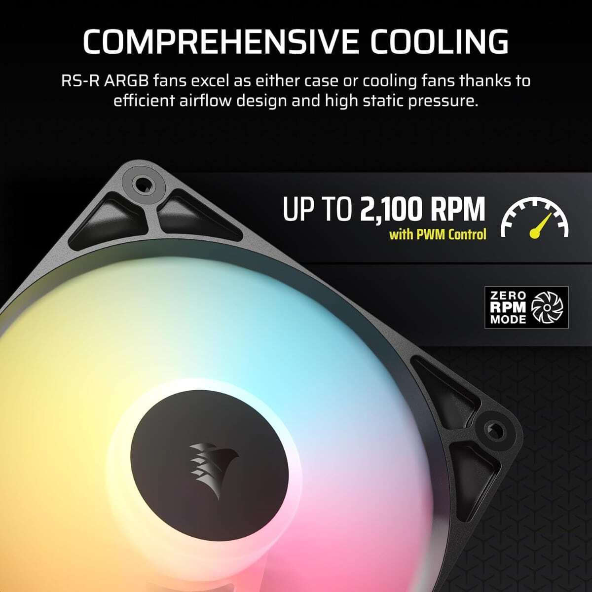 Corsair RS120-Reverse Case Fan με ARGB Φωτισμό και Σύνδεση 4-Pin PWM 3τμχ - Image 8