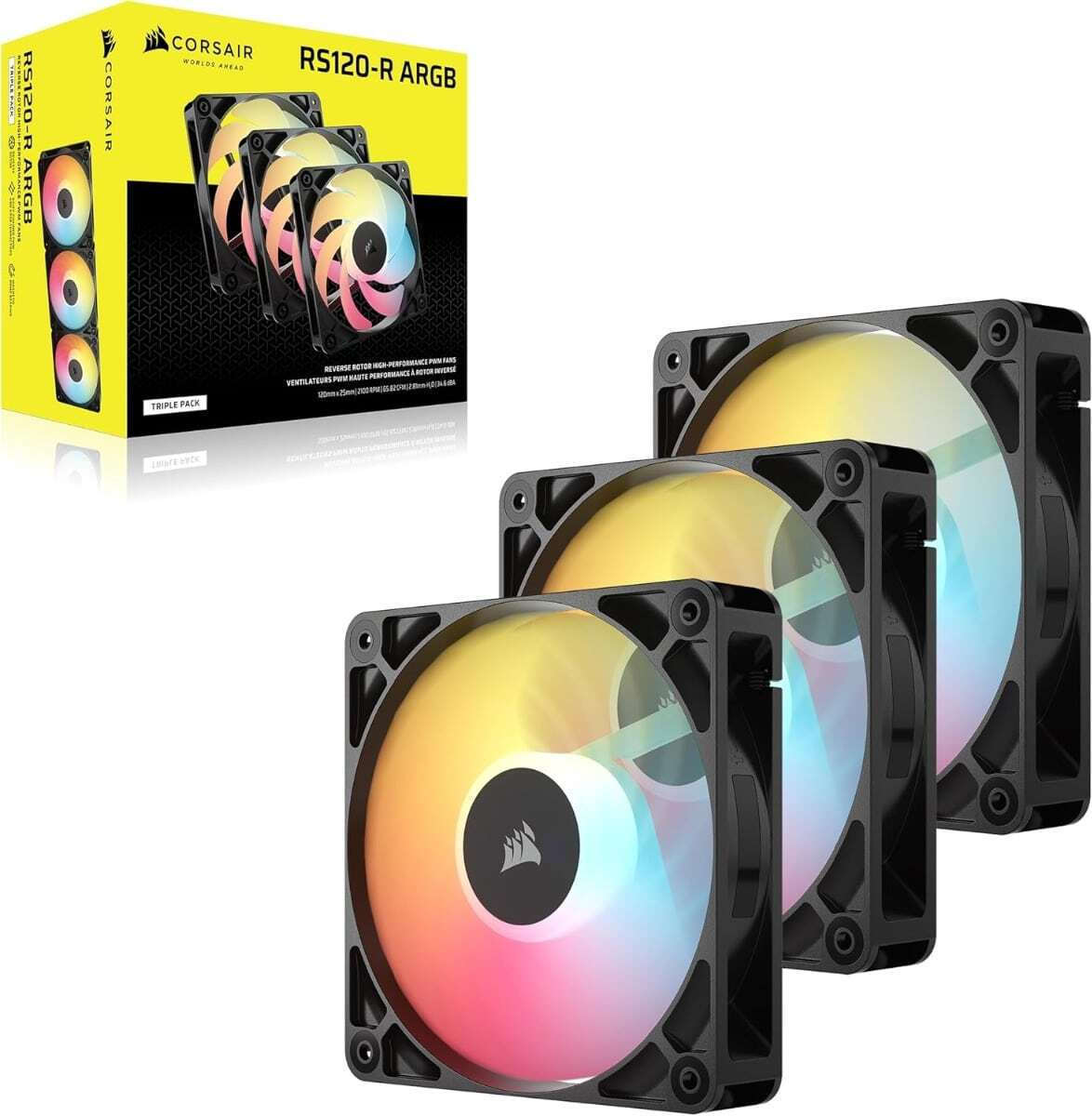 Corsair RS120-Reverse Case Fan με ARGB Φωτισμό και Σύνδεση 4-Pin PWM 3τμχ - Image 12