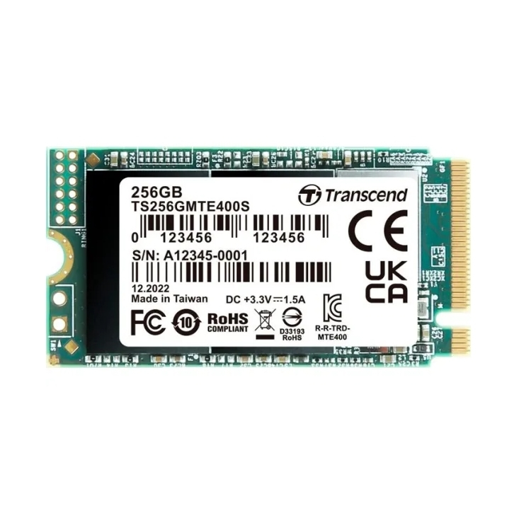 Transcend SSD 256GB M.2 NVMe PCI Express 3.0 TS256GMTE400S - Image 3