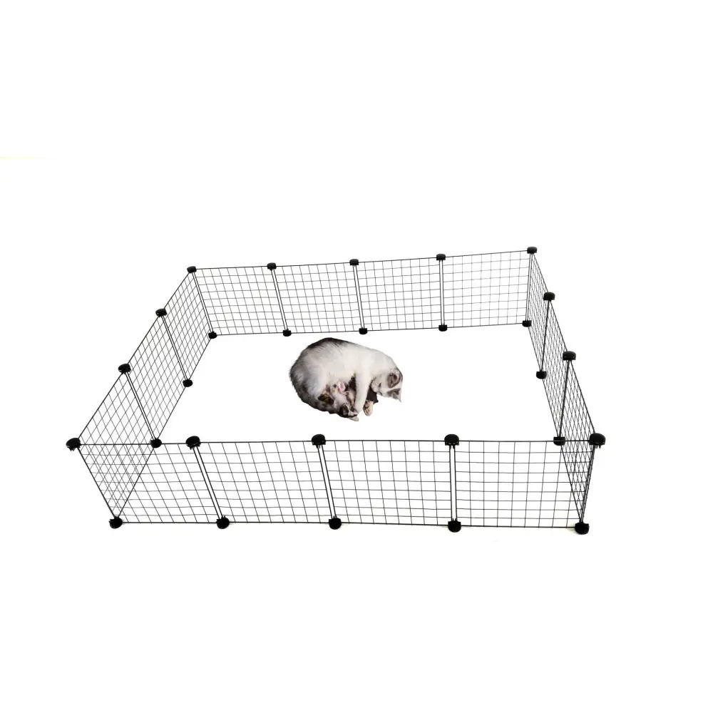 C&C Modular Dog Kennel Πάρκο Σκύλου 180x75εκ. από Μέταλλο σε Μαύρο Χρώμα 180 x 75 x 37εκ. - Image 3