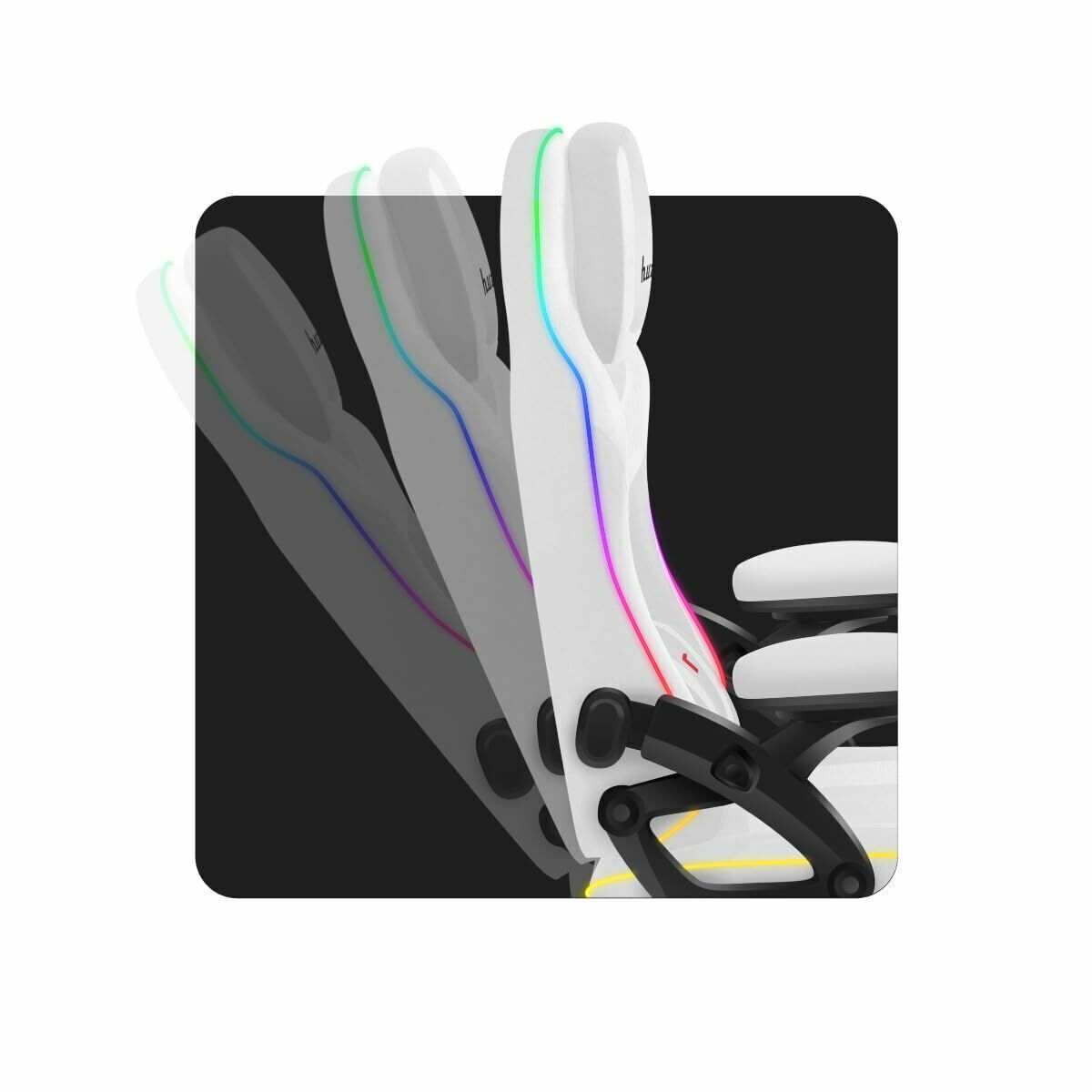 Huzaro Force 4.6 Καρέκλα Gaming με RGB Φωτισμό Λευκή - Image 8