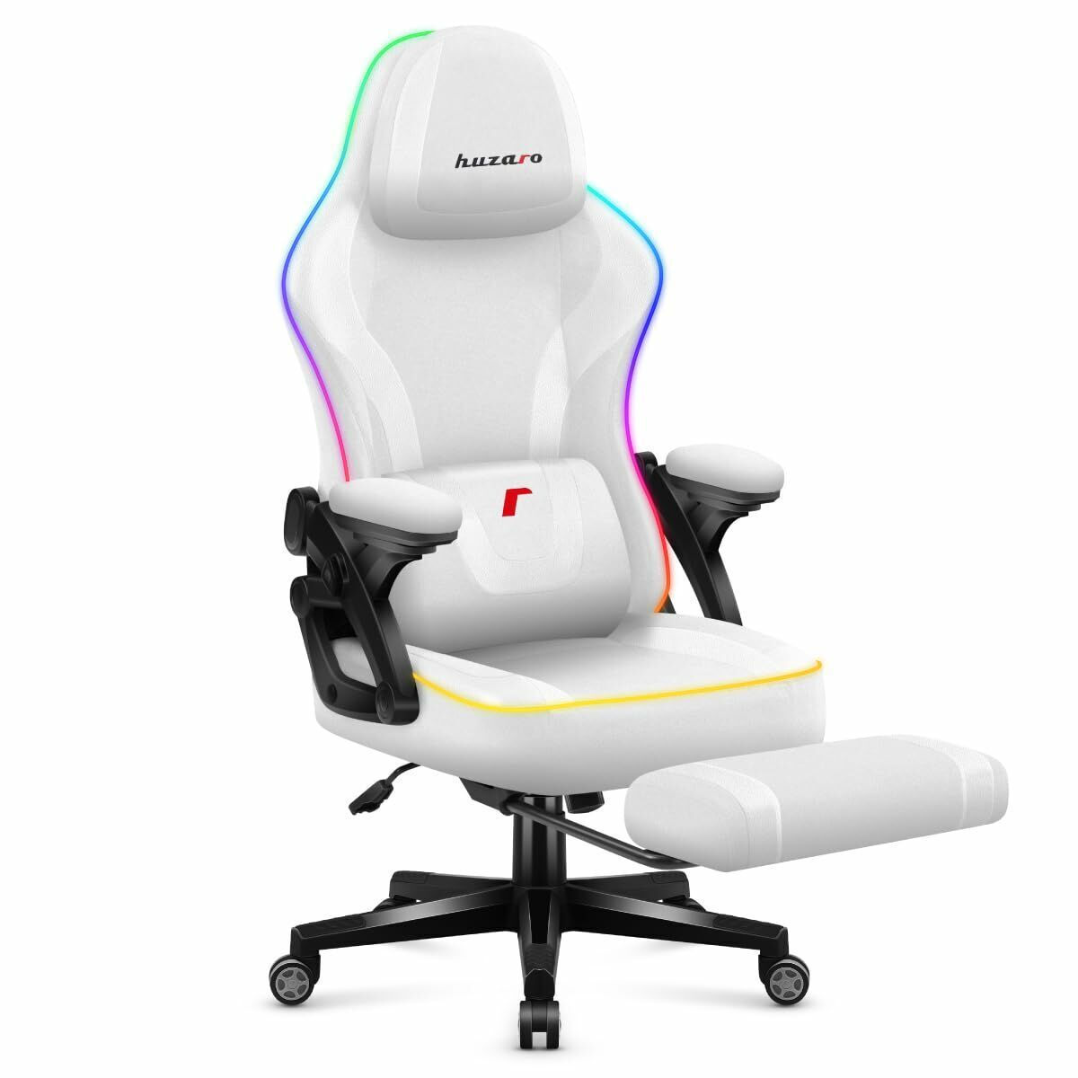 Huzaro Force 4.6 Καρέκλα Gaming με RGB Φωτισμό Λευκή - Image 6