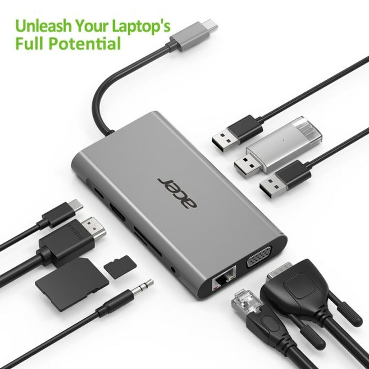 Acer USB-C Docking Station με 4K PD Ethernet (HP.DSCAB.002)