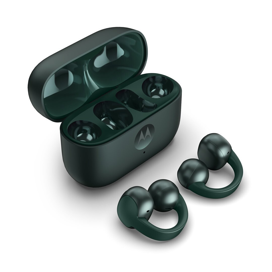 Motorola Moto Buds Loop Bluetooth Handsfree Ακουστικά με Αντοχή στον Ιδρώτα και Θήκη Φόρτισης Πράσινα - Image 2