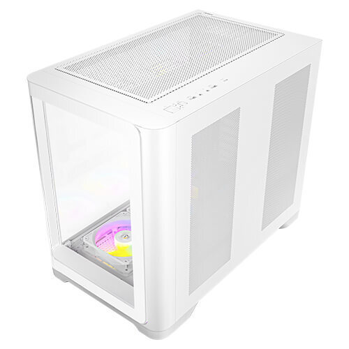Antec C5 Curve Gaming Midi Tower Κουτί Υπολογιστή με Πλαϊνό Παράθυρο και ARGB Φωτισμό Λευκό - Image 2