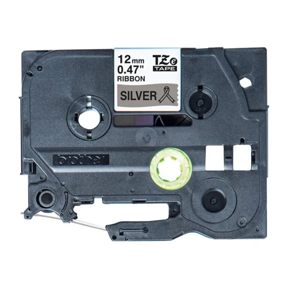 Brother Tzer931 Satin Tape Black Text On Silver Label 12 Mm - Image 2