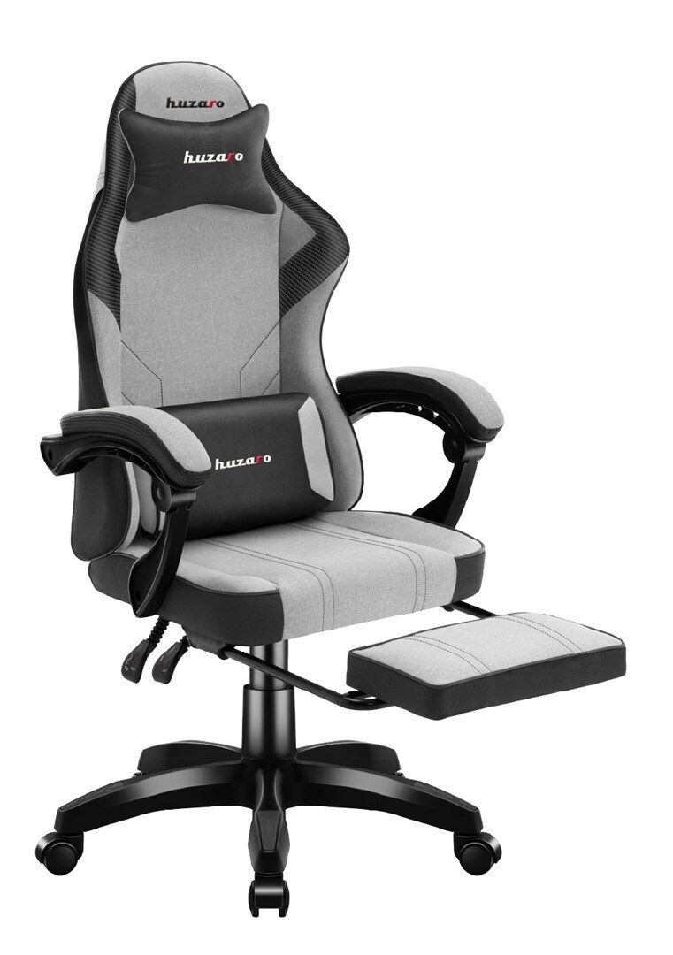 Huzaro Force 3.7 Υφασμάτινη Καρέκλα Gaming με Ρυθμιζόμενα Μπράτσα Γκρι - Image 4