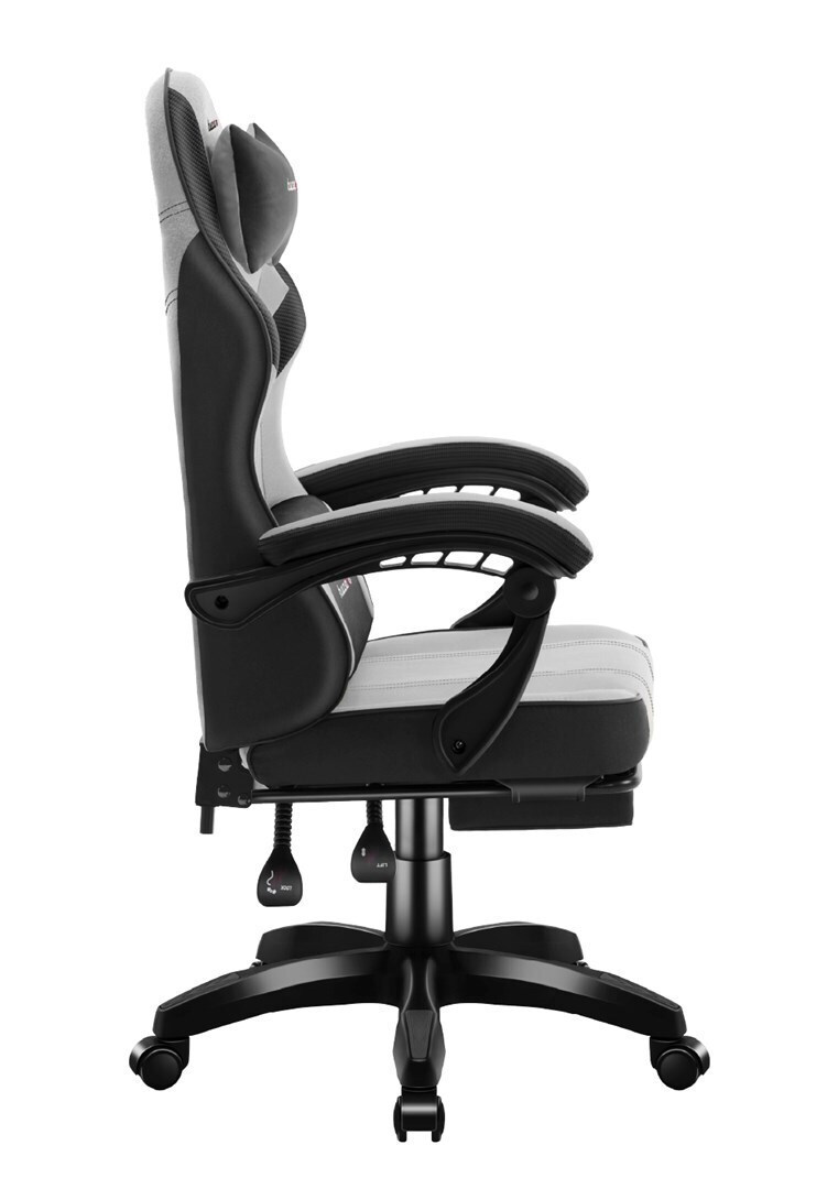 Huzaro Force 3.7 Υφασμάτινη Καρέκλα Gaming με Ρυθμιζόμενα Μπράτσα Γκρι - Image 7