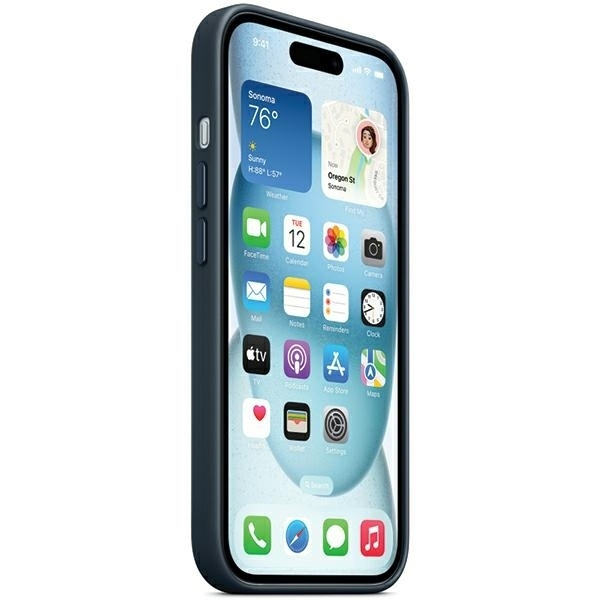 Apple Finewoven Back Cover Υφασμάτινο Μπλε (iPhone 15 Plus) MT4D3ZM/A - Image 4