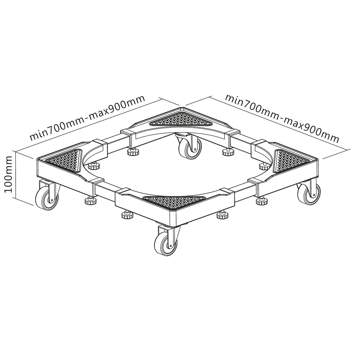Maclean Energy MC-119 B Βάση Πλυντηρίου με Ρόδες - Image 9