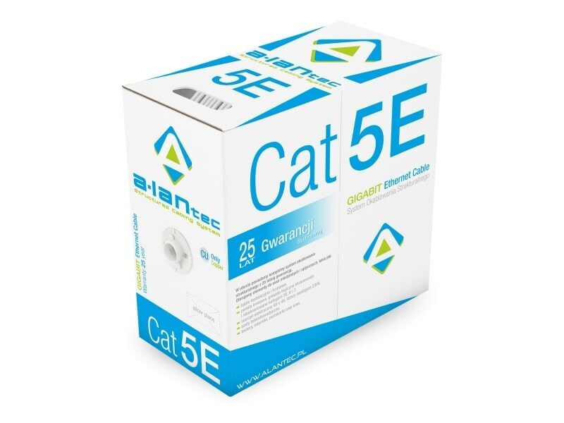 A-LAN U/UTP Cat.5e Καλώδιο Δικτύου Ethernet χωρίς ακροδέκτες 305m Γκρι 1τμχ KIU5LSOH305 - Image 2