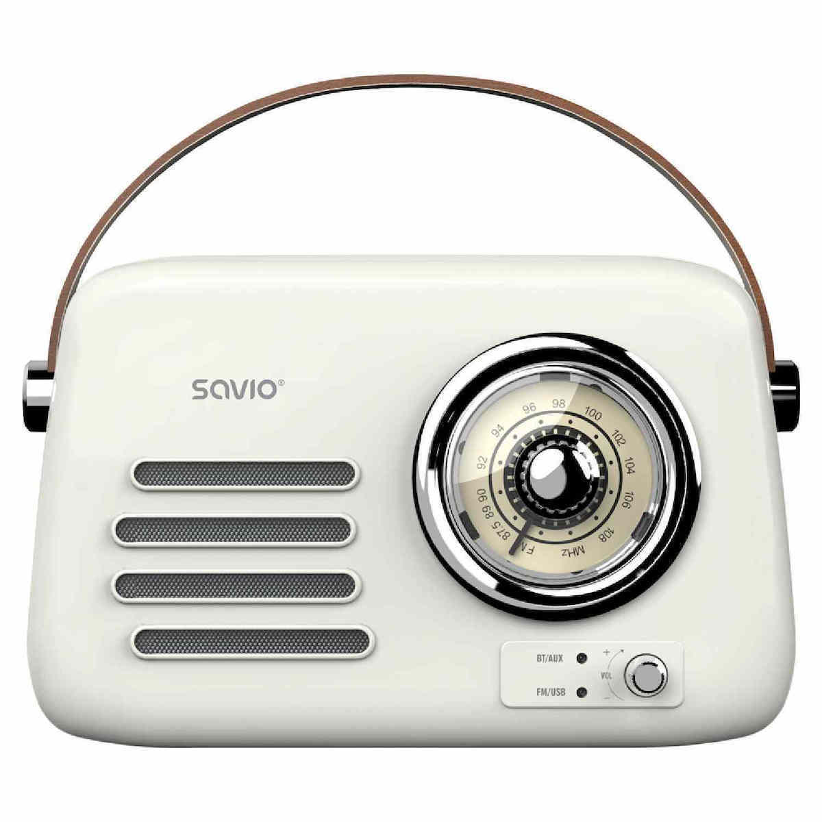 Savio RS-02 Φορητό Ραδιόφωνο με Bluetooth Λευκό - Image 2