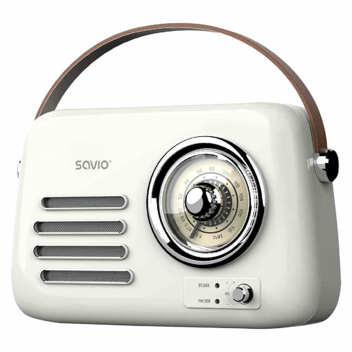Savio RS-02 Φορητό Ραδιόφωνο με Bluetooth Λευκό - Image 3