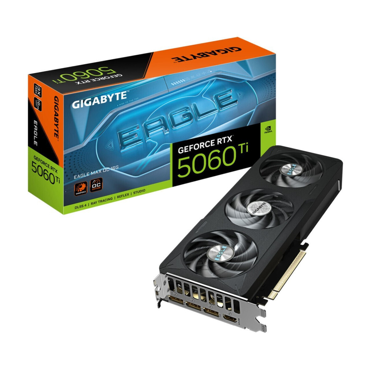 Gigabyte GeForce RTX 5060 Ti 16GB GDDR7 EAGLE MAX OC Κάρτα Γραφικών GV-N506TEAGLEMAXOC-16GD