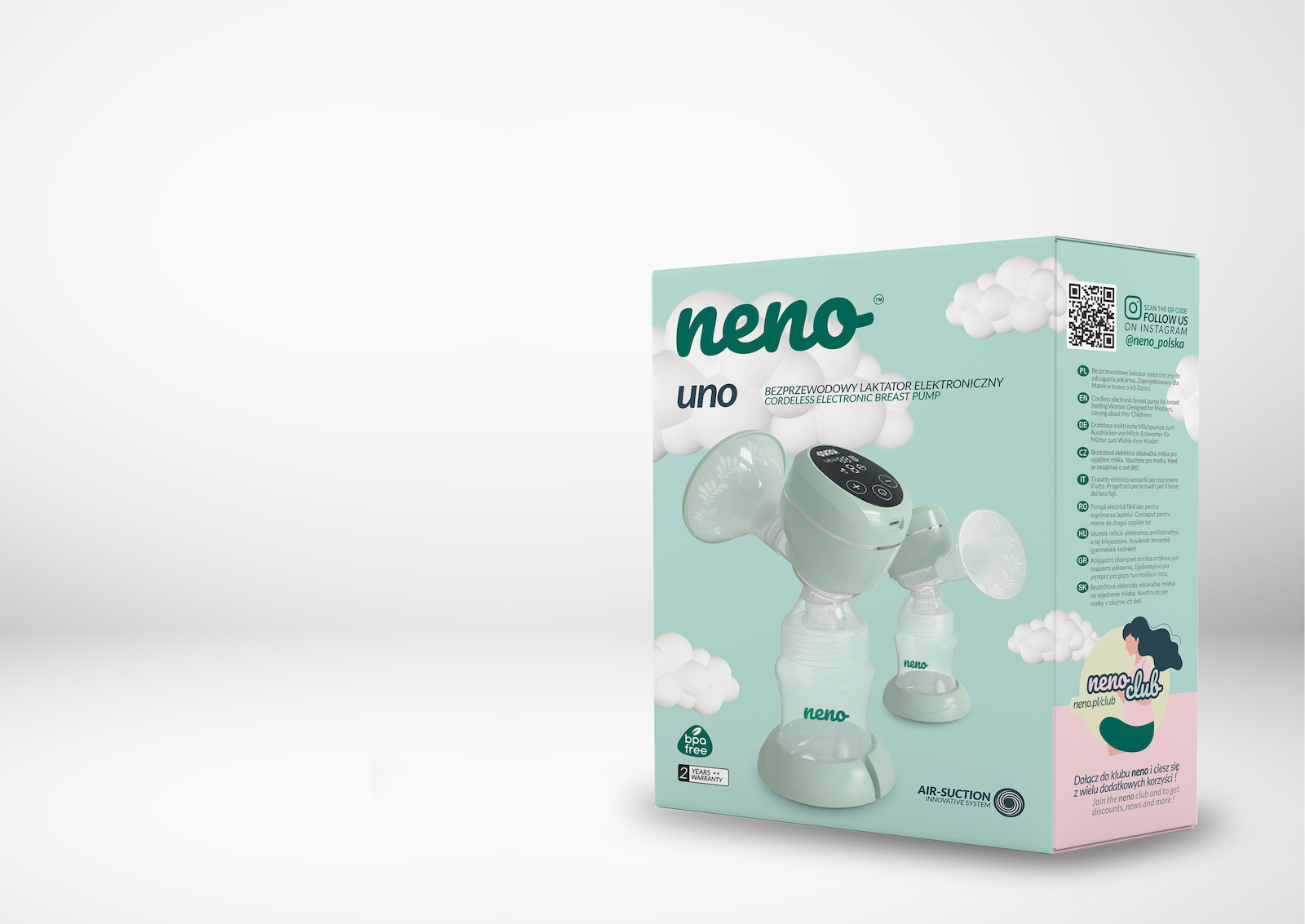 Neno Ηλεκτρικό Μονό Θήλαστρο Μπαταρίας και Ρεύματος Πράσινο 150ml - Image 5