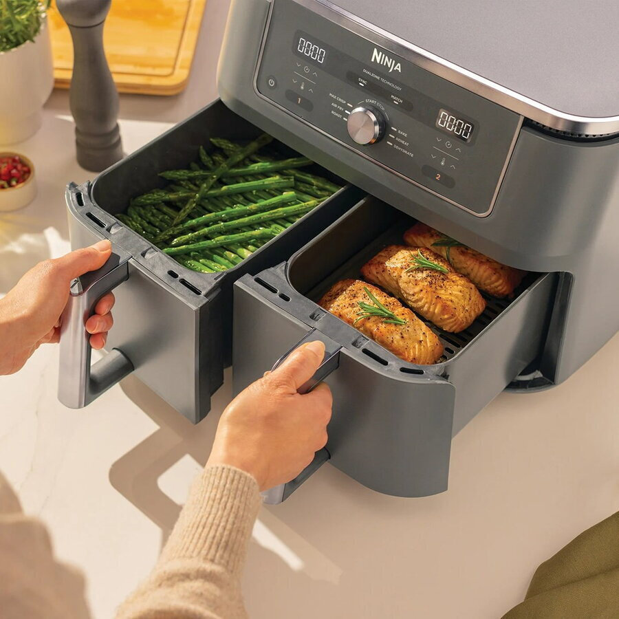 Ninja Foodi Max Dual Zone Air Fryer με Διπλό Αποσπώμενο Κάδο 9.5lt Μαύρο - Image 9