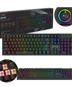 Savio STYX Gaming KeyPad με Outemu Red διακόπτες και RGB φωτισμό (Αγγλικό US) Κόκκινο