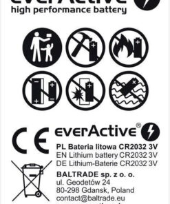 Alternative view of everActive Μπαταρίες Λιθίου Ρολογιών CR2032 2τμχ