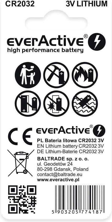 everActive Μπαταρίες Λιθίου Ρολογιών CR2032 2τμχ - Image 2
